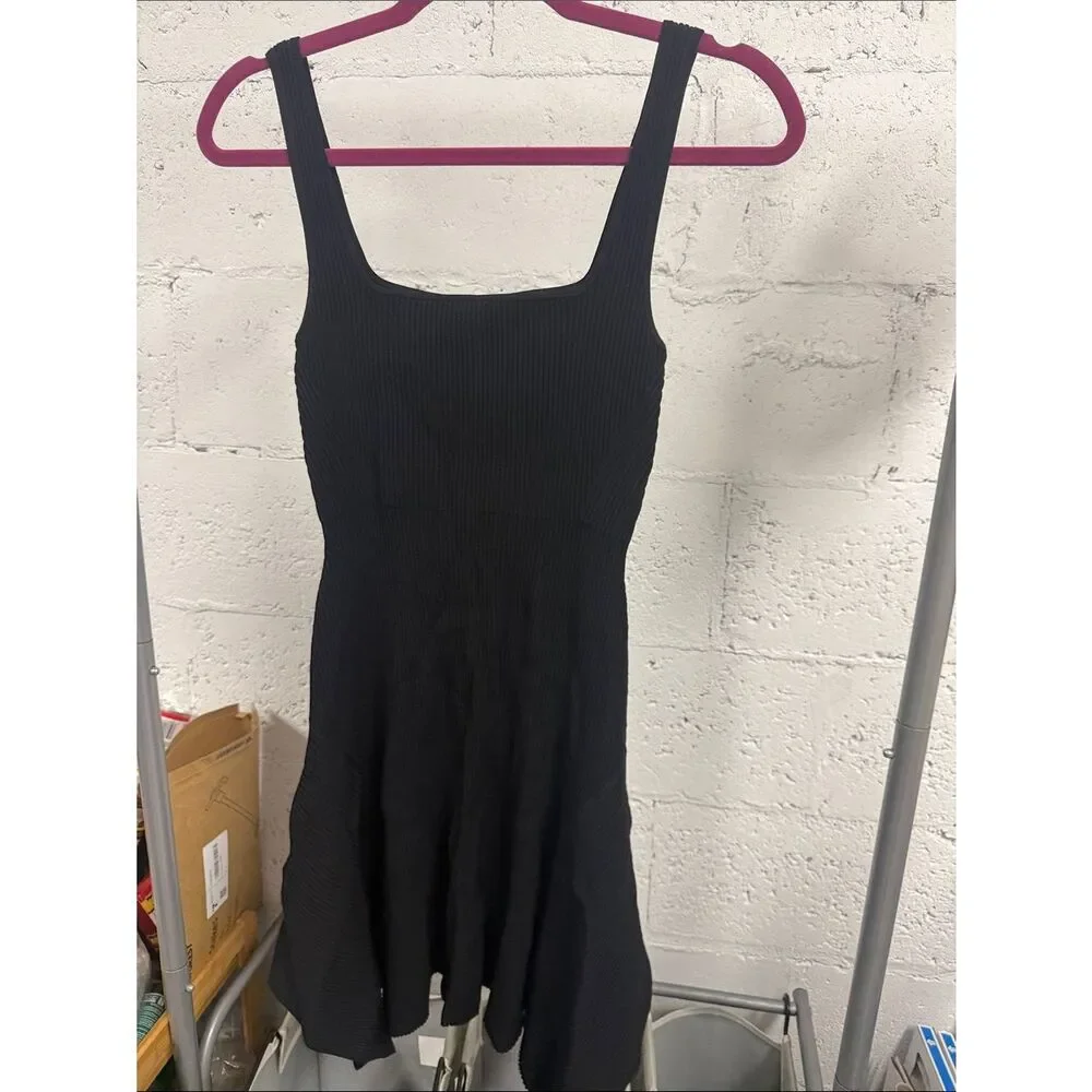 Classic Black Ribbed Tank Dress - ALC - Size Small Like New Skater Dress